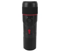 TOPINCN 3 in 1 Portable Electric Coffee Maker Support Capsule Ground Coffees Extraction with Car Cigarette Lighter Cable Reusable Pod Mini Coffee Machine for Car RV Camping Travel (Black Red)