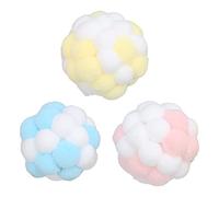 TOPINCN 3 STCS Cat Bell Balls for Cats, Bright Colors to Chew Training Balls, Safe for Pets, Special Weaving Method for Different Keys, Suitable for Bites and Animal Games