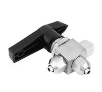 TOPINCN 3-Way Stainless Steel Ball Valve for Water Air Hose, Rust-Resistant Valve for Pneumatic Equipment, 304 Stainless Steel Quick Twisting for PU Hose, 6mm/8mm/12mm (Diameter 12 * 10)