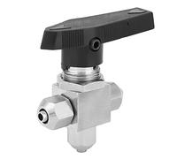 TOPINCN 304 Stainless Steel 3-Way Ball Valve, Proof Control Valve for Water Oil Gas, Durable for Pneumatic Tools, 6mm/8mm/12mm (Diameter 12 * 10)