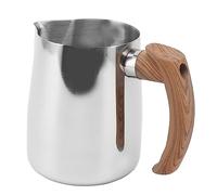 TOPINCN 304 Stainless Steel Frothing Cup Inner Scale Comfortable Handle for Latte Art Stainless Steel Frothing Cup for Coffee Enthusiast (600ml)