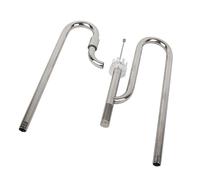 TOPINCN 304 Stainless Steel Leliepop Area Skimmer -Set with Rotating Oil Distant Film for Safe Aquarium Use, Metal Inflow and Drain Pipe (16mm/0.63in)