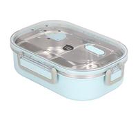 TOPINCN 304 Stainless Steel Lunch Box Compartment Liner Thermal Insulation Lunch Box Illustration Style Proof Container for Student Children Transparent Blue Fish