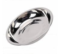TOPINCN 304 Stainless Steel Plate Set Round Dinner Plates