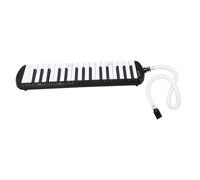 TOPINCN 32 Keys Mouth Piece Melodica Instrument for Beginners Portable Musical Education Instrument for All Ages Blue/Pink/Black (Black)