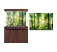 TOPINCN 3D Effect Forest Adhesive Adhesive Display for Fish Fish Decoration, Self-adhesive Self-adhesive Easy to Clean for the Atmosphere of Modern Tank, Various Pvc Material Available (122 * 50cm)