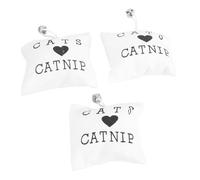 TOPINCN 3pcs Catnip Chew Toys, Interactive Catnip Pouch Scratchproof Teething Toy for Cats with Aromatic Long Lasting Entertainment (3pcs)