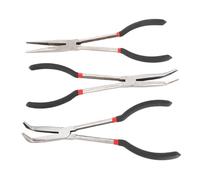 TOPINCN 3PCS Long Nose Pliers Set 11 Inch Steel Ergonomic Grip with Adjustable Angles for Mechanical and Electrical Tasks
