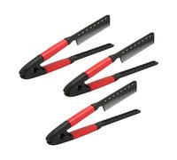 TOPINCN 3Pcs V Shaped Straight Comb Heat Resistant Hair Straightening Comb for Creating Exquisite Hairstyles, Curly or Straight Hair, Premium ABS Material Lightweight