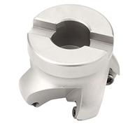 TOPINCN 4 Flute Face Mill Cutter with High Hardness for Precision Metal Processing 40CR Material 10 Inserts Included
