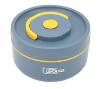 TOPINCN 420ml Lunch Box, Round Shape Thermal Lunch Container Thermal Cooking Pot 304 Double Layer Box Portable Food Container Office Outdoor (Insulated Style)