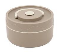 TOPINCN 440ml Lunch Box, Round Shape Thermal Lunch Container Thermal Cooking Pot 304 Double Layer Box Portable Food Container Office Outdoor (Microwave Type