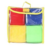 TOPINCN 4pcs DIY Kids Educational Dice Toy, Stacking Blocks with Transparent Pocket for Photos, PVC Parent Child Interaction Game for Family Time Birthdays Holidays