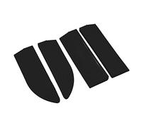 TOPINCN 4PCS Transition Threshold Ramp For a Door Sill, Universal Sweeper Door Sill Stair Wheelchair Door Sill Free Assembly Rubber Door Threshold Protect(Black)