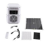 TOPINCN 50W Monocrystalline Solar Panel Portable Mini Refrigerator Mini Fridge with Battery Box and Connector Cable, Electric Cooler for Camping, Travel