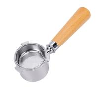 TOPINCN 51mm Bottomless Coffee Portafilter, 3 Ears Beech Ergonomic Handle