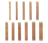 TOPINCN 55Pcs Knitting Needles Kit, Double Pointed Bamboo Needles Set in 11 Sizes for Handmade DIY Knitting Craft, Beginners Straight Knitting Needles