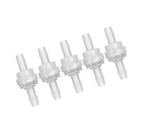 TOPINCN 5PCS Premium Plastic Check Valve One Way Valve for Water Treatment Great for Water Treatment and Auto Parts Translucent Color (6mm)