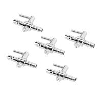TOPINCN 5PCs Silver Stainless Steel Air Pipe Distributor for Fish Tank, Aquarium - Setting Air Valve, Easy to Use, Suitable for Fish Tank