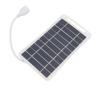 TOPINCN 5W USB Solar Panel Charger High Efficiency Monocrystalline Silicon Portable Solar Panel with Monocrystalline Silicon for Camping Hiking Outdoor Travel (White)