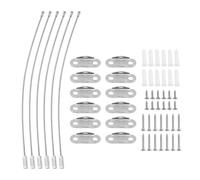 TOPINCN 6 Pack Furniture Anchors for Baby Proofing, Anti Tip Furniture Wall Anchors Earthquake Furniture Straps, Stainless Steel Adjustable Safety Anchor Furniture Fasteners