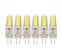 TOPINCN 6 Pcs 6W 500LM G4 LED Bulb, COB LED Light Lamp, Warm White G4 Lighting with Silicone Shell for Under Cabinet Light Ceiling Fan Lamp Wall Lightbulb (Cool White)