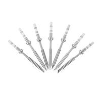 TOPINCN 7 Types Mini Stainless Steel Soldering Iron Tip Replacement for Ts100 Portable Outdoor Soldering Iron Kit (7Pcs Soldering Tips (1Pc of Each Type))