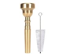 TOPINCN 7C Trumpet Mouthpiece, Brass Strong High Accuracy Practice Mouthpiece With Brush, Compatible With Most Standard Trumpet, Small Enough to Carry