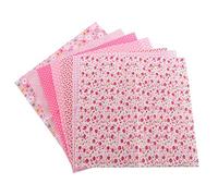 TOPINCN 7Pcs 50 * 50Cm Cotton Fabric Assorted Squares Pre-Cut Bedding Suite Quarters Bundle DIY Sewing Scrapbooking Quilting Set (Pink)