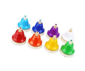 TOPINCN 8 -Note -Colorful Handbell Set of the Children Develop Rough Coordination and Musical Intelligence