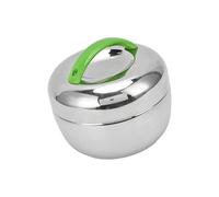 TOPINCN 800ml Stainless Steel Thermal Lunch Container 2 Compartments Funnel Wide Mouth Container Jar Square Box Insulated Food Container for Hot Food