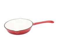 TOPINCN 9.8Inch Enameled Cast Iron Skillet Frying Pan Fry Pan with Heat Resistant Handle for Stovetop Oven Camping Home Cooking (16cm)