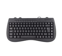 TOPINCN 95 Keys Wired Keyboard Quiet Ultra Thin Multimedia for General Use Home Office Plastic (Arabic)