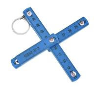 TOPINCN ABS Folding Ruler 50cm Woodworking Ruler Carpentry Folding Meter Stick with Key Ring for Carpentry Laying Tiles Projects (Blue)