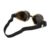 TOPINCN ABS Vintage Style Steampunk Goggles Tough and Durable Sunglasses for Party Prop Decor for Retro and Decoration Yellow Bronze 5.9x2.2 Inch (TOPINCNaf592s7cit-13)