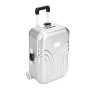 TOPINCN Accepting Rolling Suitcase Toys Safe Material Easy Storage for Little on His Birthday, Children's Day (Silver)
