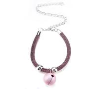 TOPINCN Adjustable Nylon Necklace for Small Pets with an Extension Chain for Kitten Safety and Style (Simple fan)