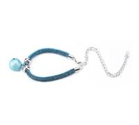 TOPINCN Adjustable Nylon Necklace for Small Pets with an Extension Chain for Kitten Safety and Style (Jian Lan)