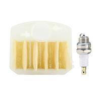 TOPINCN Air Filter + L7T Spark Plug Kit Suitable for Husqvarna 340 345 346 350 351 353 Chainsaw Outdoor Power Tools Parts Replacement