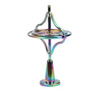 TOPINCN Alloy Gyroscope Stress Relief Fingertips Toys for Adults, Colorful Metal Decompression Toys for Passport Time, Light Gyroscope for Stress Relief (Shiny; 3x2.6mm)