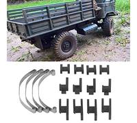 TOPINCN Alluminum Alloy RC Leaf Spring Suspension Bar Durable Shock Absorption for WPL B4 24 1/16 RC Car 12pcs (Black)