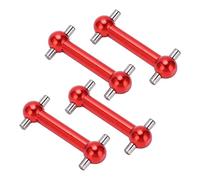 TOPINCN Aluminum Alloy Dog Bone Drive Shaft Set for TT01 TT02 RC Car Upgrade Parts, Stable and Lightweight Dog Bone Shaft for Improved Performance, for RC Enthusiasts, 4 Pieces (Red)
