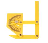 TOPINCN Angle Measuring Versatile Plastic Protractor for Woodworking Projects, Adjusts for Internal External Sloped Angles, for Cabinet Making and Construction Work 6.1 X 3.5in