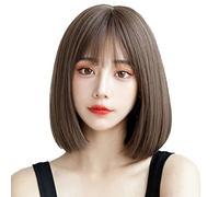 TOPINCN Attractive Women Short Straight Wig Cut, Stylish Short Brown Wig for All Face Shapes