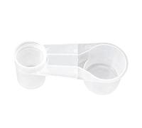 TOPINCN Automatic Bird Water Dispenser, 20Pcs PP Plastic Pigeons Water Bottle with Dual Port Guide Design, Parrots Pigeons Drinking Feeder for Bird Cage Poultry (Double Spout Waterer 20pcs Base