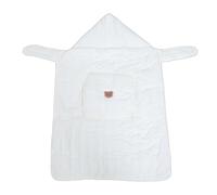 TOPINCN Baby Carrier Winter Cover, Ultra Soft Fleece Lining Windproof Blanket with Dual Use Pockets, for Newborn Swaddle Stroller Wrap and Waist Warmer (Beige with Bear Pattern)