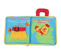 TOPINCN Baby Infant Soft Cloth Book for Early Learning Development Pedagogy Toys, Zip - Book for Baby, Suitable Infant and Toddler