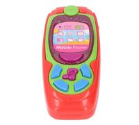 TOPINCN Baby Learning Phone, Kids Interactive Cell Phone Toy Fun Smartphone Toy, Simulation Cartoon Phone Children Early Educational Toy with Music and Lights for Social Skills (Red)
