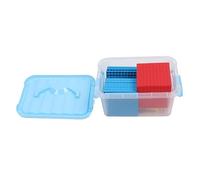 TOPINCN Base Ten Blocks Classroom Set, Math Manipulatives Counting Blocks Place Value for Kids with 121 Plastic Pieces for Home School Math Learning
