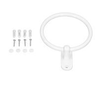 TOPINCN Bathroom Towel Holder Aluminium Alloy Space Saving White Elegant Style Washroom Hand Towel Rings for Hotel